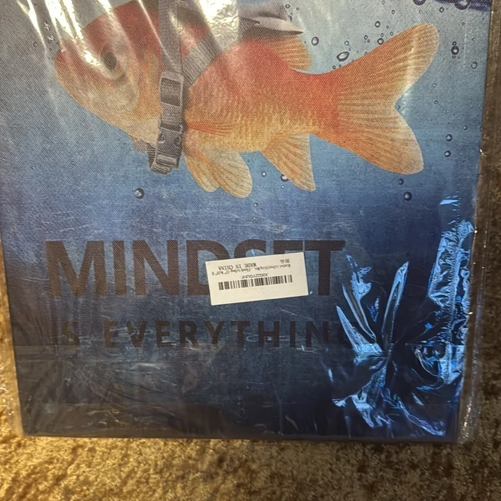 Motivational canvas fish wall art picture